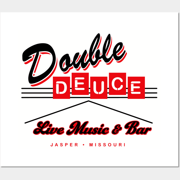 Double Deuce Roadhouse Sign Lts Wall Art by Alema Art